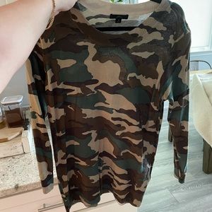 JCrew Camo Crewneck